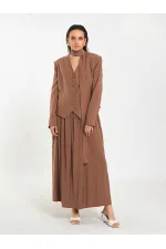 Jupe longue boutonnée sur le devant, style corset, référence 041171