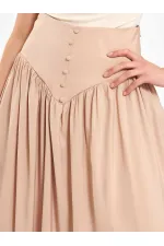 Jupe longue boutonnée sur le devant, style corset, référence 041171