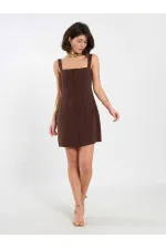 Robe courte boutonnée 111707