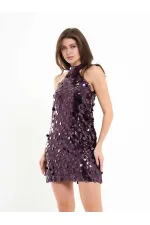 111653 Pullu Payet Mini Elbise