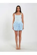 Jupe ballon avec corsage à la taille 041166