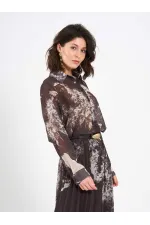 Chemise en mousseline effet aquarelle 080813