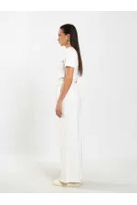 050734 Bisiklet Yaka Crop T-Shirt