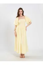 Robe en coton à manches ballon 111736 Robe en coton à manches ballon 111736
