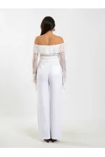 071832 Chemisier asymétrique à encolure bateau