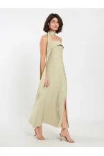 111706 Strapless Dress with Slit