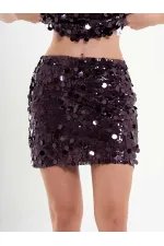041115 Sequin Mini Skirt
