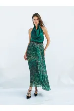 041110 Zincir Kemerli Piliseli Etek