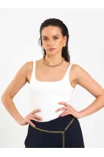 060332 U-Neck Slim Collar Tank Top