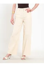 031668 Geniş Paça Denim Pantolon