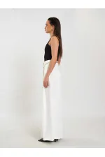 031641 Pervazlı Çift Pile Pantolon