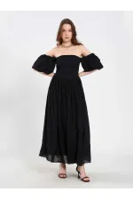 111736 Balloon Sleeve Cotton Dress 111736 Balloon Sleeve Cotton Dress