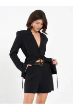 010867 Pileli Mini Şort