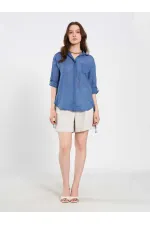 080825 Cotton Shirt with Hem 080825 Cotton Shirt with Hem