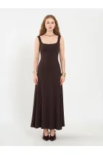 111687 Midi Volanlı Elbise