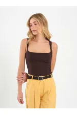 071857 Square Neck Strappy Blouse