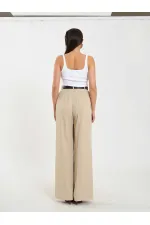 031655 Tek Pileli Düz Paça Pantolon