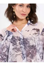 Chemise en mousseline effet aquarelle 080813