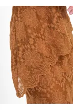 071920 Lace-Look One-Shoulder Asymmetrical Blouse