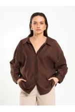 Chemise oversize à col ouvert 080811