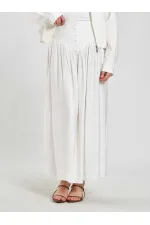 041171 Corset-style Long Front Buttoned Skirt