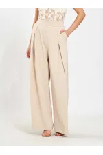 031635 A pileli Bol Paça Pantolon