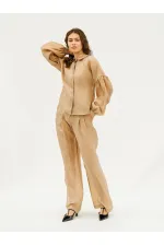 220579 Balloon Sleeve Shirt and Trouser Set