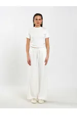 050734 Bisiklet Yaka Crop T-Shirt