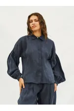 220579 Balon Kol Gömlek Pantolon Takım