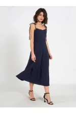 111554 Ruffled Voile Midi Dress