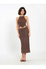 Jupe midi à sequins 041185