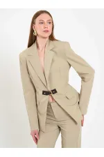 131066 Stella Jacket with Front Belt Buckle