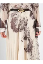 Jupe plissée effet aquarelle 041189