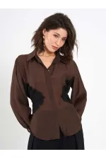 080812 Dantel Detaylı Gömlek