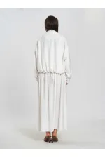 041171 Corset-style Long Front Buttoned Skirt