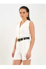 010874 Pleated Mini Shorts