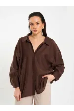 Chemise oversize à col ouvert 080811