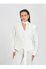 131049 Veste châle à col en V