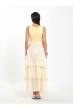 041040 Layered Ruffled Skirt