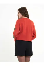 150525 Palm Tree Beaded Cardigan