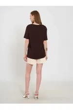 050736 V-Neck Knitted T-Shirt