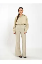 Pantalon à ceinture droite 031651