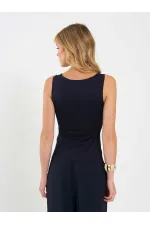 071857 Kare Yaka Askılı Bluz