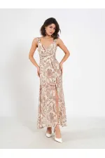 111557 Patterned Slit Dress