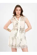 Chemise sans manches à sequins et ornements 080821