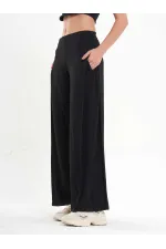 031595 Wide Leg Trousers with Side Pleats