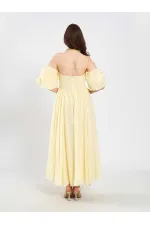 Robe en coton à manches ballon 111736 Robe en coton à manches ballon 111736