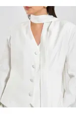 131049 Veste châle à col en V