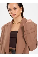 131046 Veste oversize à manches plissées