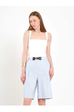 010880 Stella Bermuda Shorts with Buckle